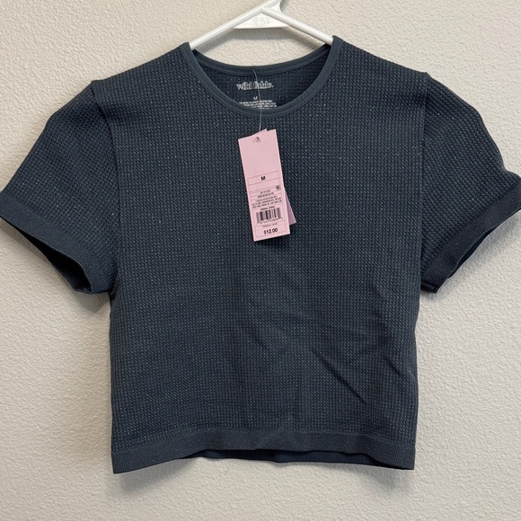 wild fable Tops - Wild Fable Dark Blue Textured Crop Top